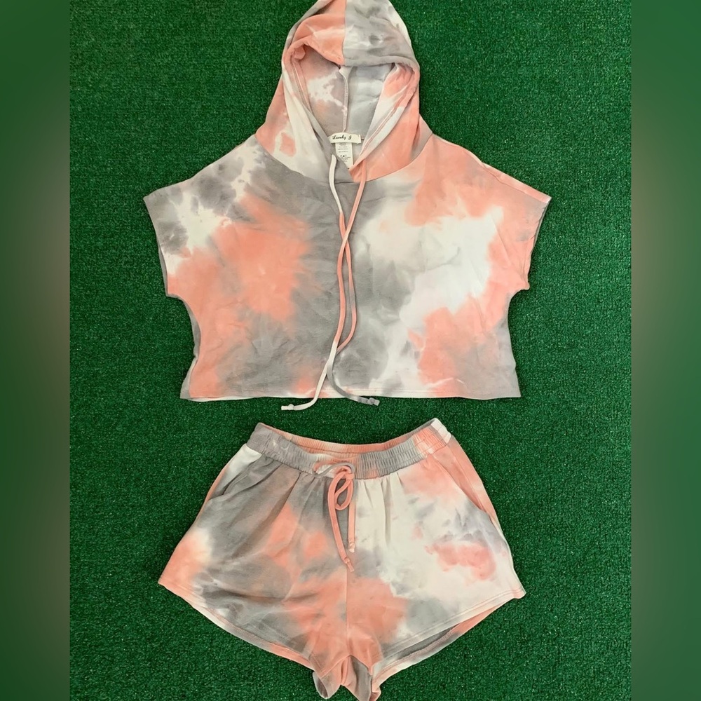 Lovely J tie dyed matching set - medium